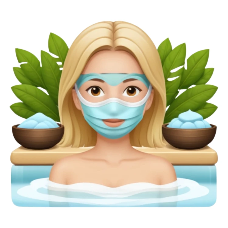 White girl at spa sticker