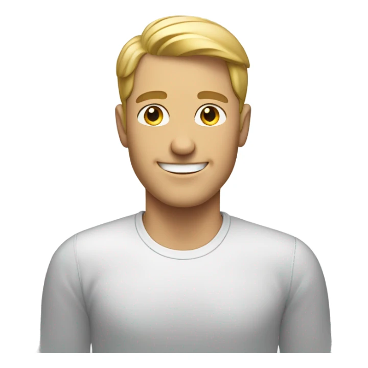 smiling white man by window no mustache sticker