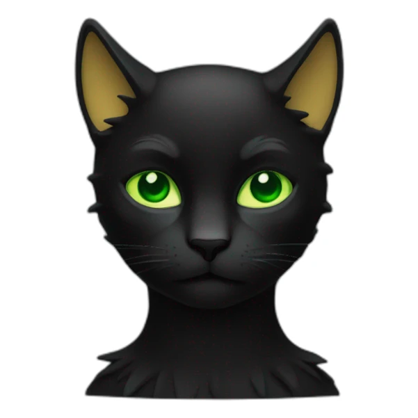 Chat-noir-yeux-vert sticker