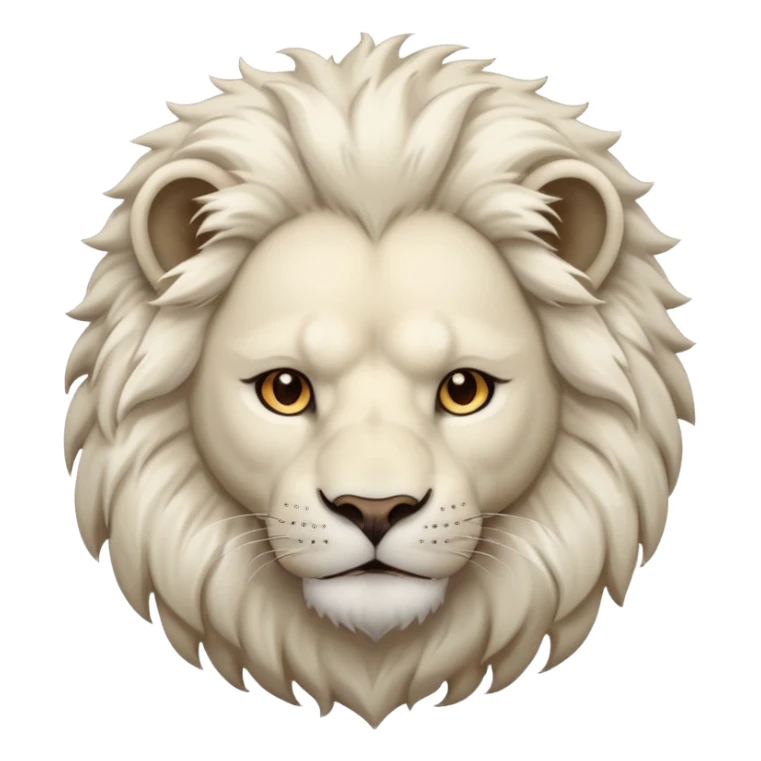 clear white lion with light brown eyes sticker