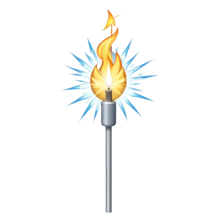 white sparkler on a stick sticker