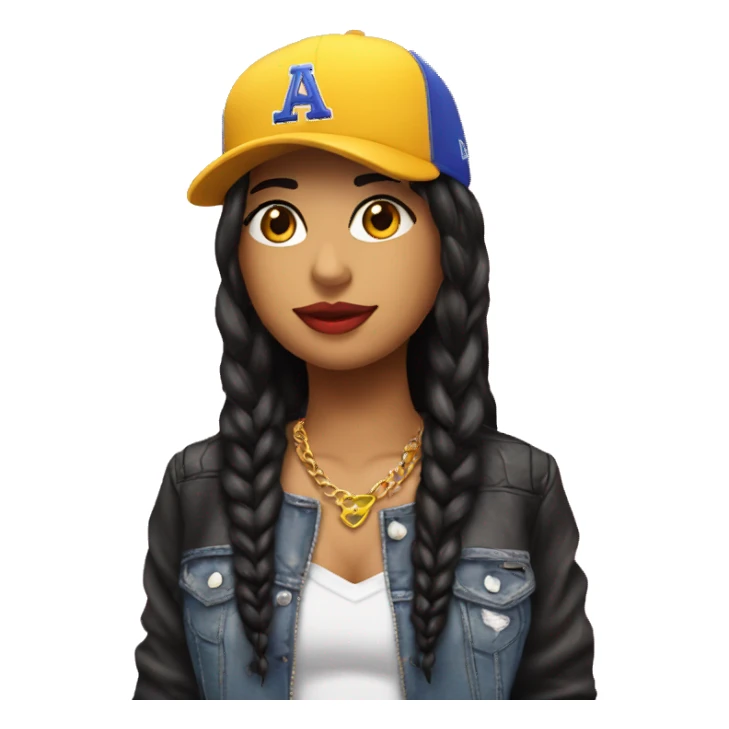 Chica con gorra de anuel aa sticker