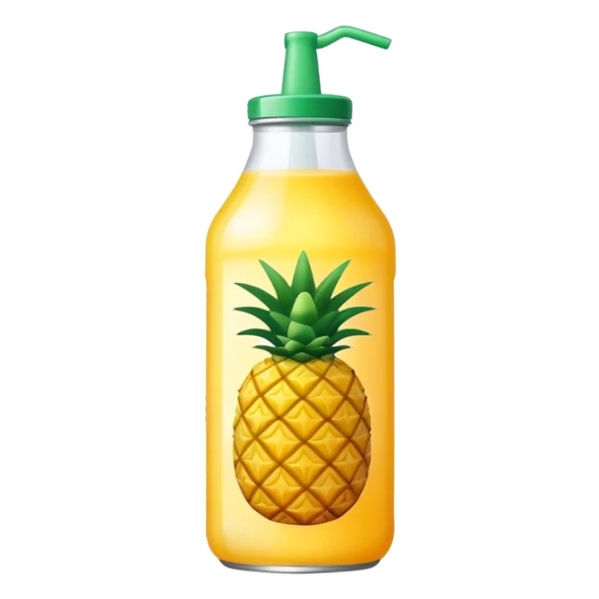 Pineapple juice bottle sticker