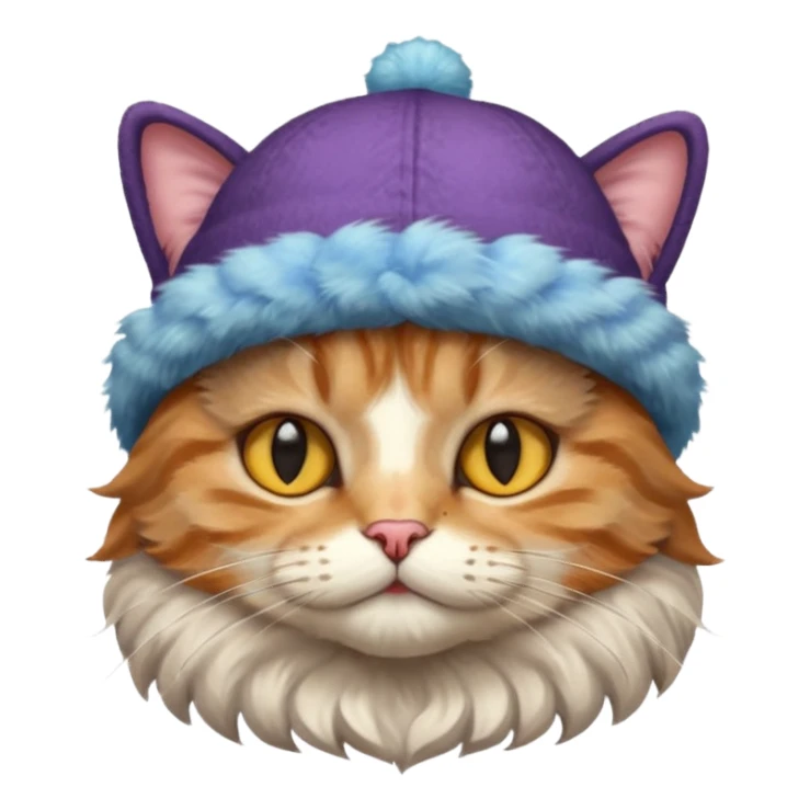 Cat wearing at hat  sticker