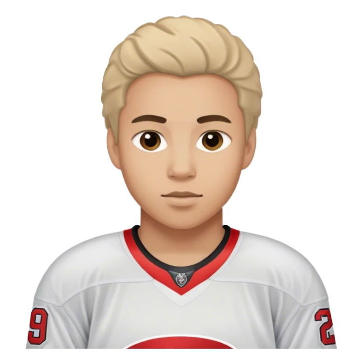 Hockey player with Jeffries’s name on the back sticker