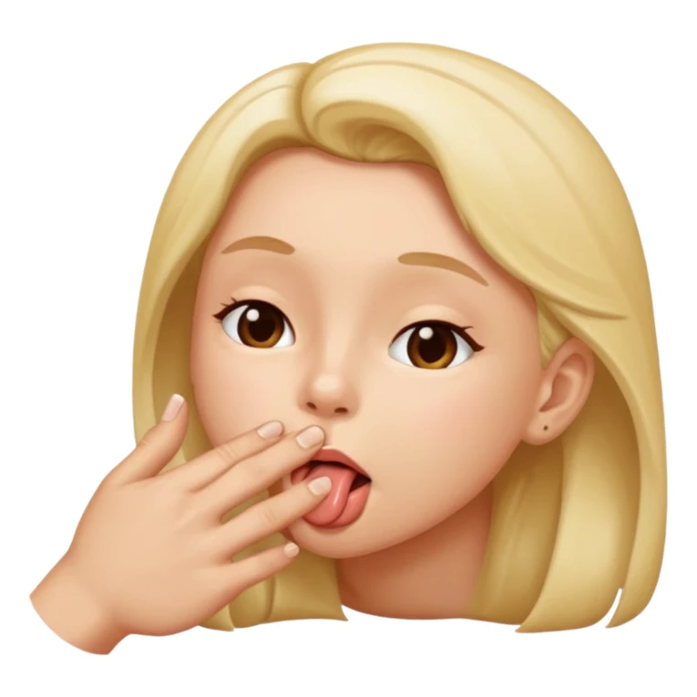 Finger licking laying down sticker