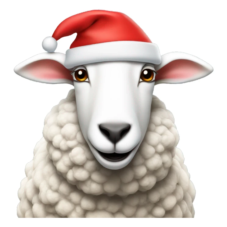 Sheep with a Santa hat sticker