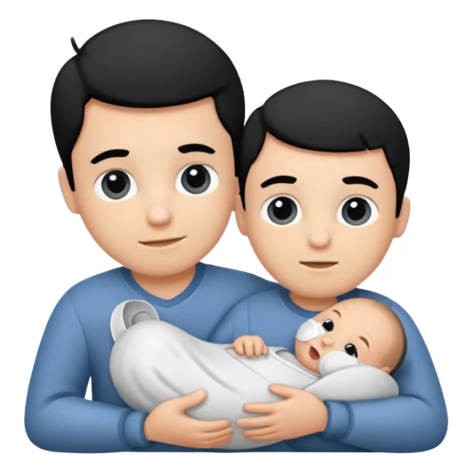 Newborn B&W with male sticker