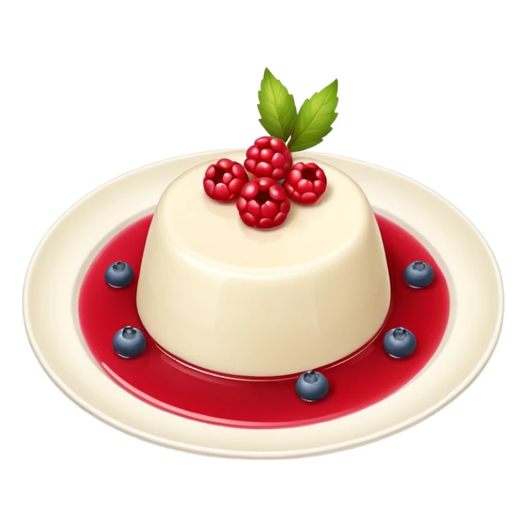 panna cotta on dish sticker