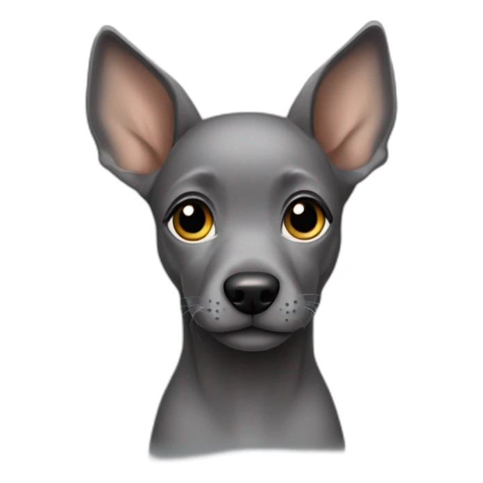 xoloitzcuintle grey puppy sticker