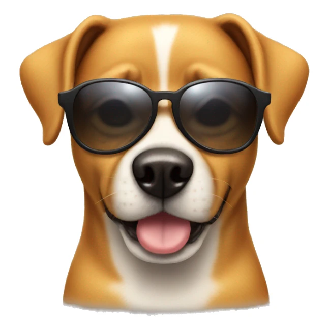 Dog with sun glasses  sticker
