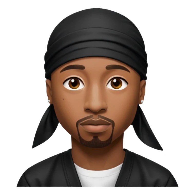 2Pac only face and durage sticker