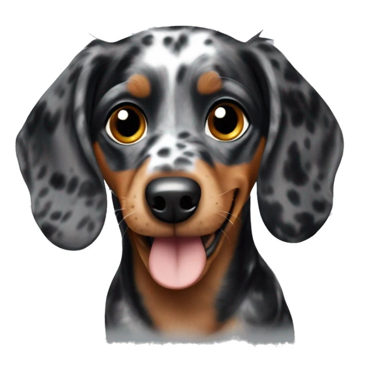 Black Merle mini dachshund  sticker