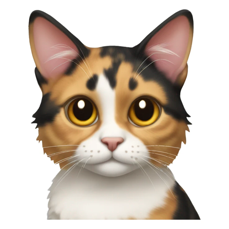 Calico bobtail cat sticker