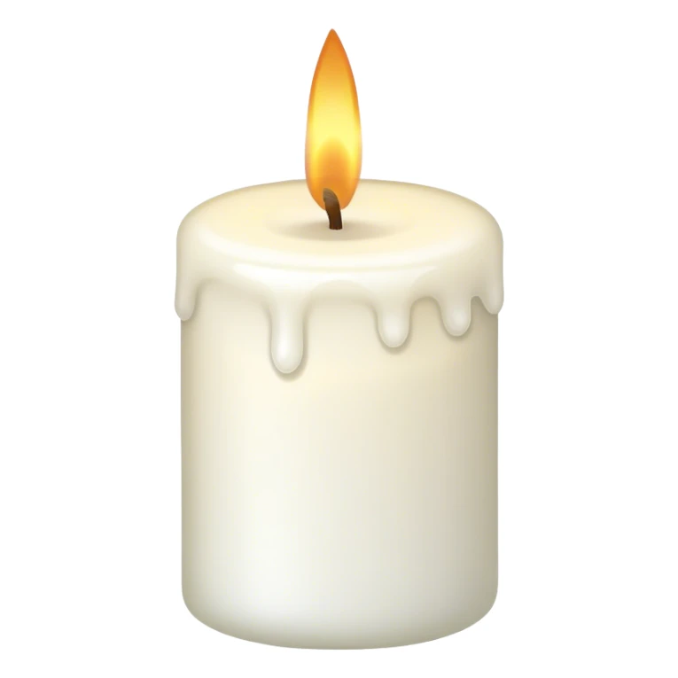 fat white candle sticker