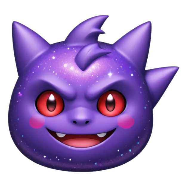glitter roxo gengar sticker