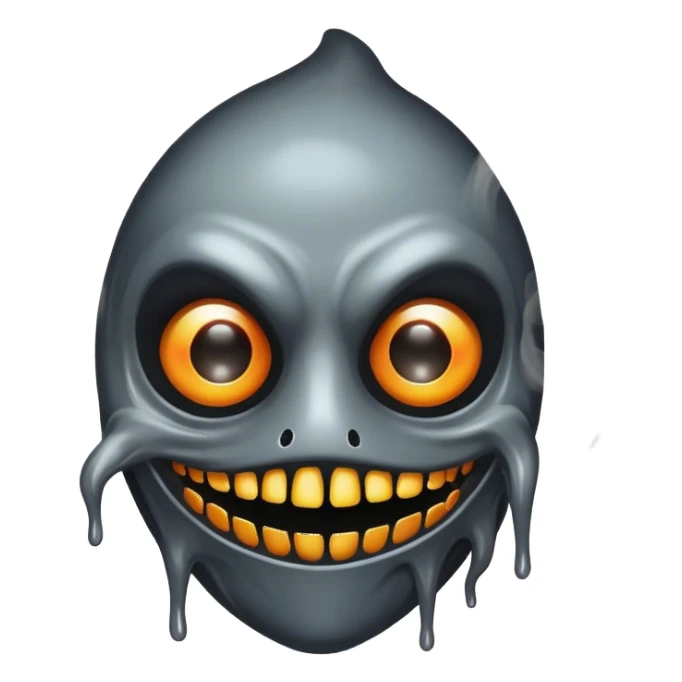 Shadow Jester A mischievous entity with a half-melted mask, glowing void eyes, and a smoke-like body. sticker