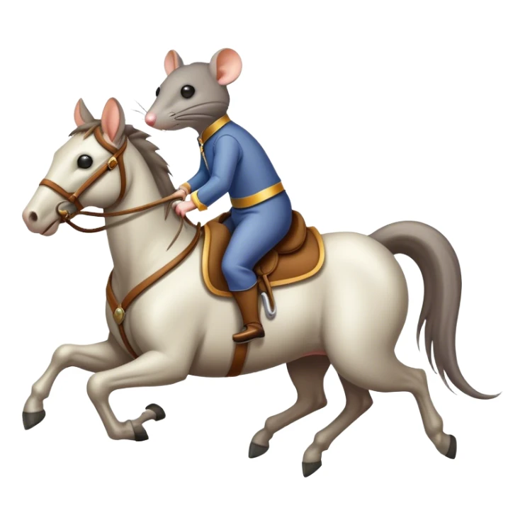 Rat riding horse  sticker