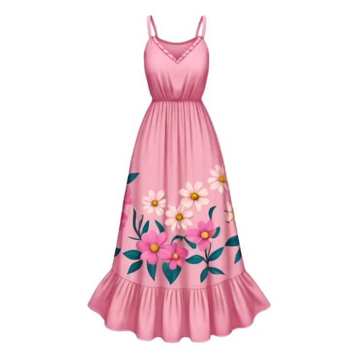pink summer sundress maxi sticker