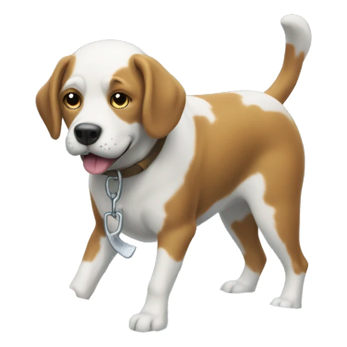 Dog shovel snow sticker