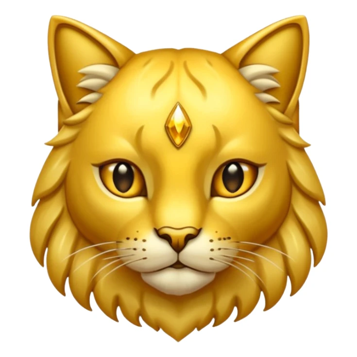 León sobre lingote dorado sticker