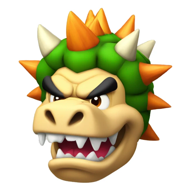 Bowser head  sticker
