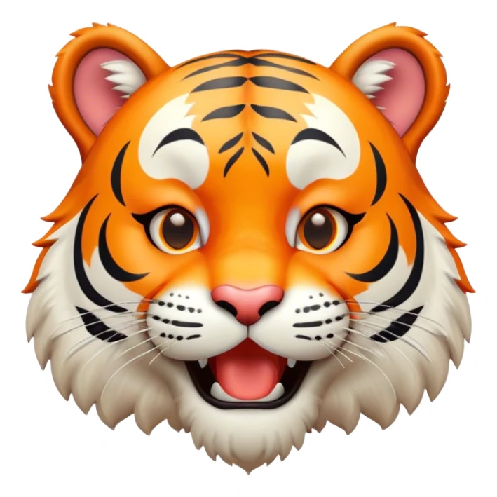 Silly happy tiger sticker