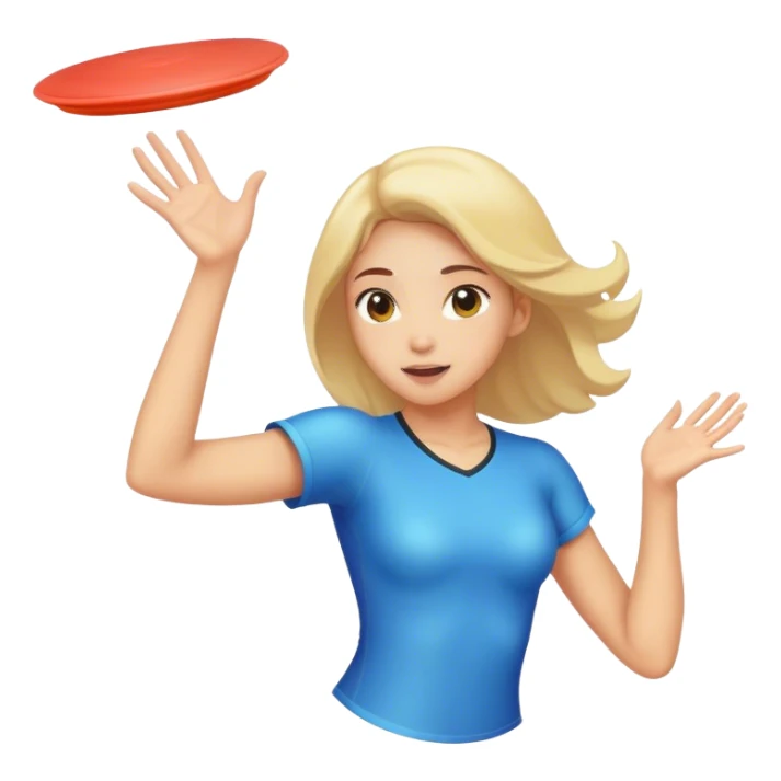 Girl throwing frisbee sticker