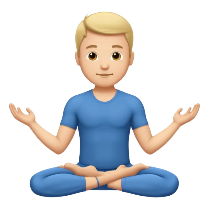 man doing yoga sticker