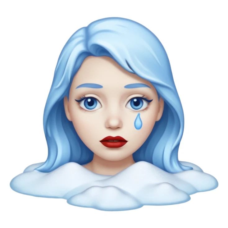 Frozen person dead in snow  sticker