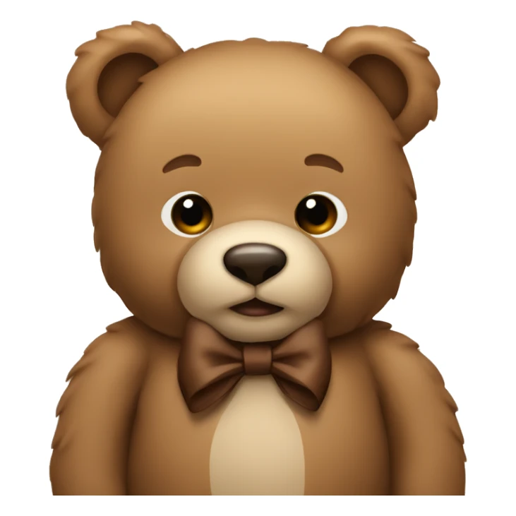 teddy bear with brown bow sticker