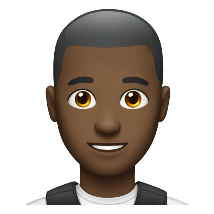 Black man whith slap head sticker