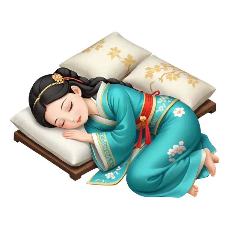 Beautiful girl sleeping in Hanfu sticker
