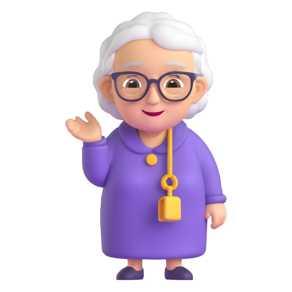 granny character sticker