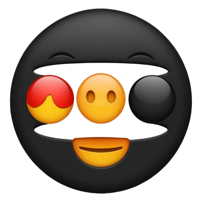 Black circle sticker