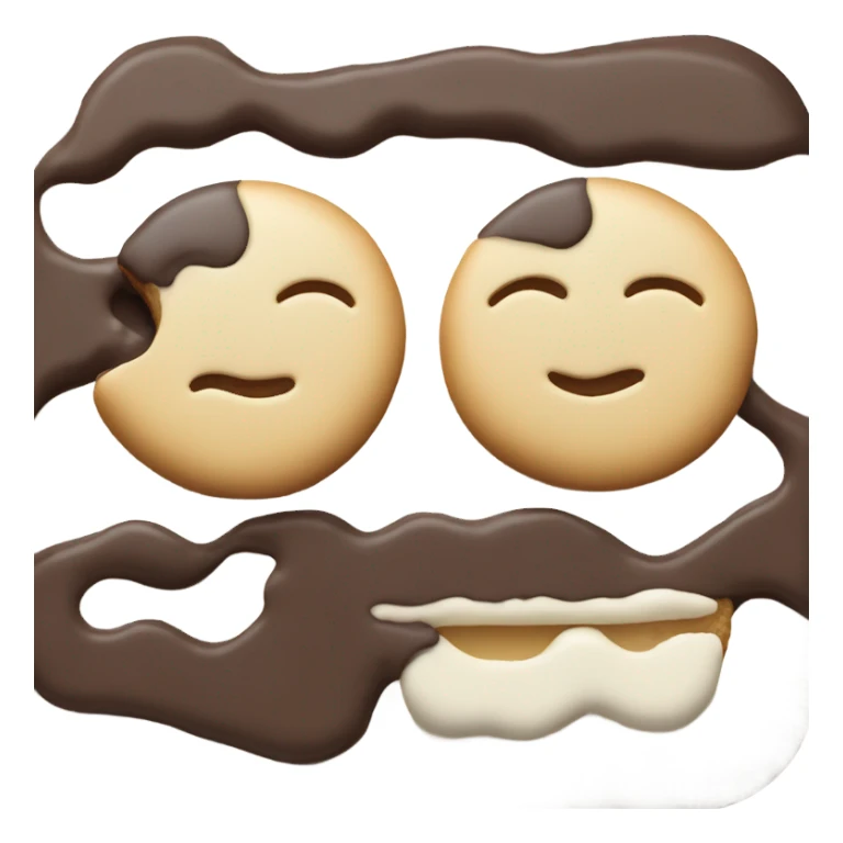 One Black and white cookie half and half sticker