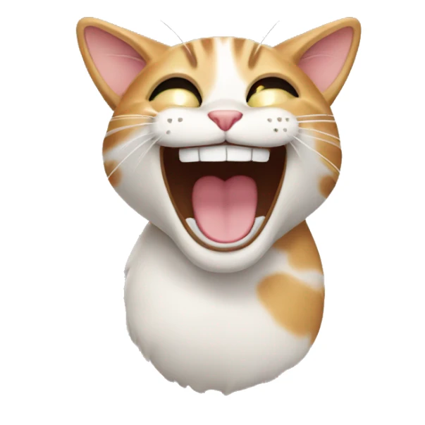 Laughing cat emoji sticker