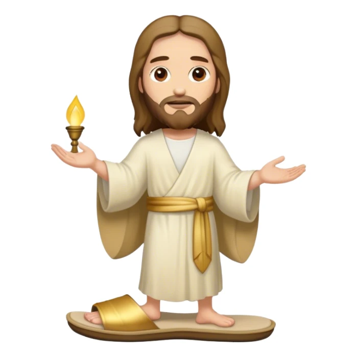 Jesus Christ single open toe slipper sticker