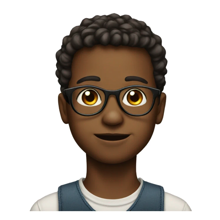 boy in glasses portrait sticker