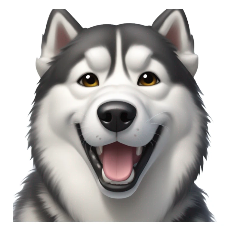 Make a malamute snowing in a dog park sticker