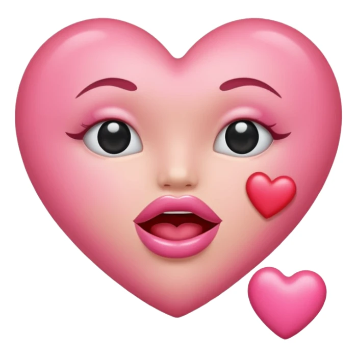 Heart shaped kisses sticker