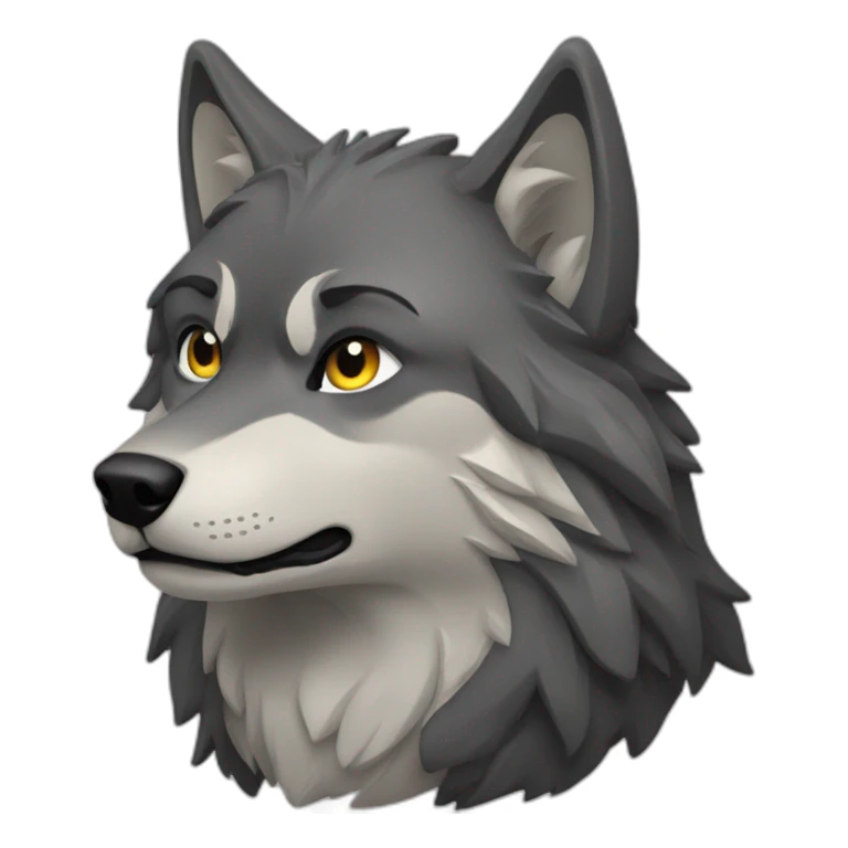Wolf in black mountain  sticker