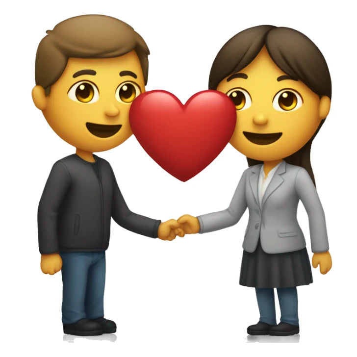 un ombre y una mujer formando un corazon sticker