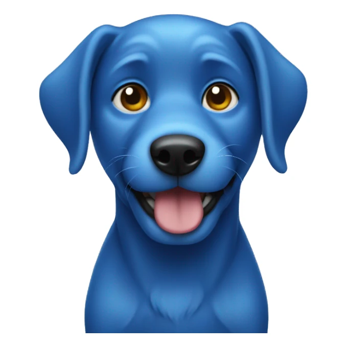 Blue dog sticker