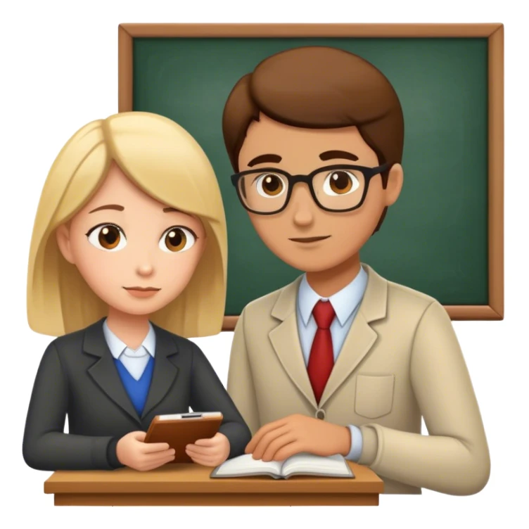 학생을 상담하는 선생님 sticker