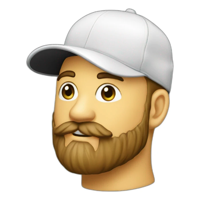 Funnel marketer man beard snapback  sticker