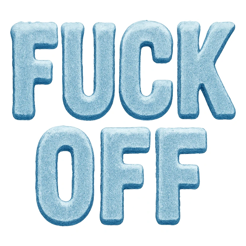 winter Fuck off text , remove background sticker