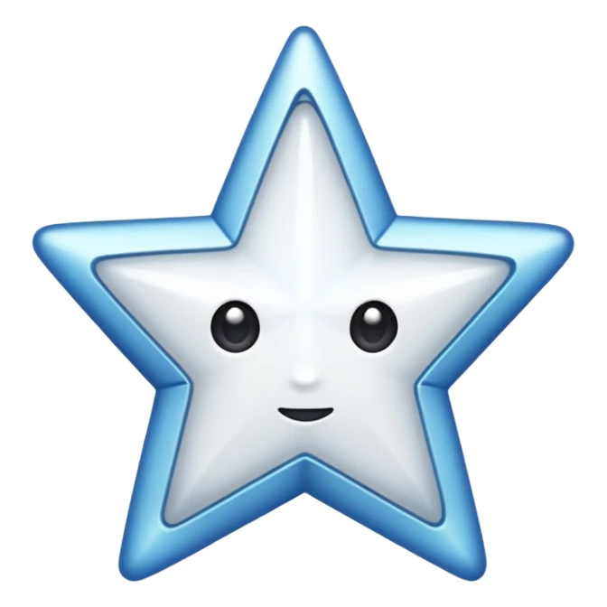 A white star sticker