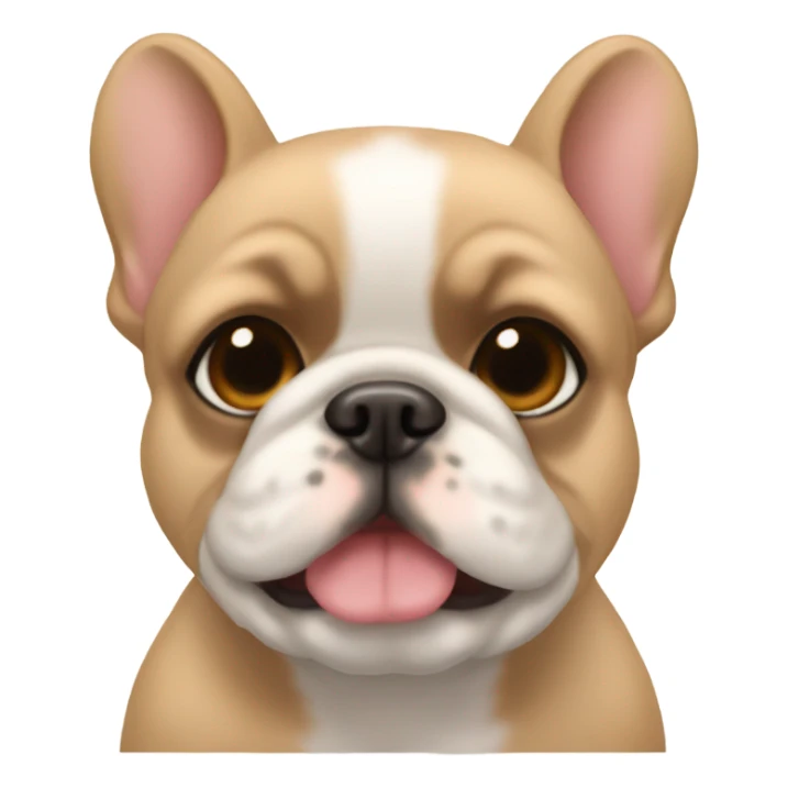 Fawn fluffy Frenchie sticker