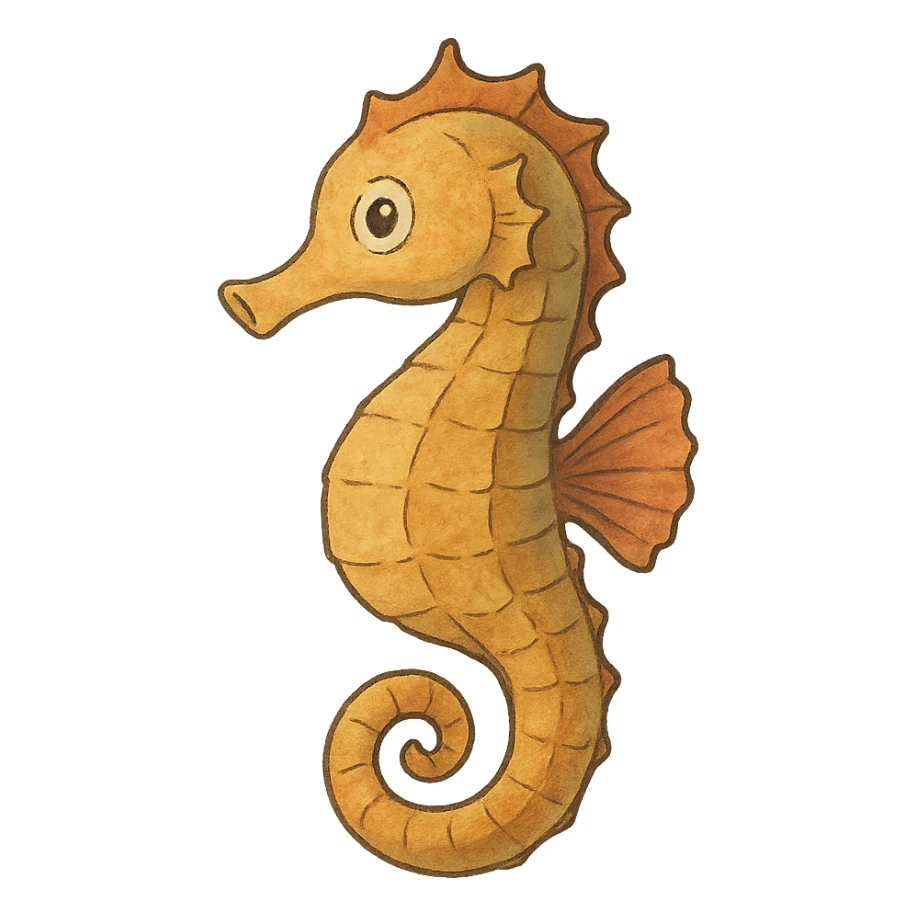 ghibli style seahorse sticker